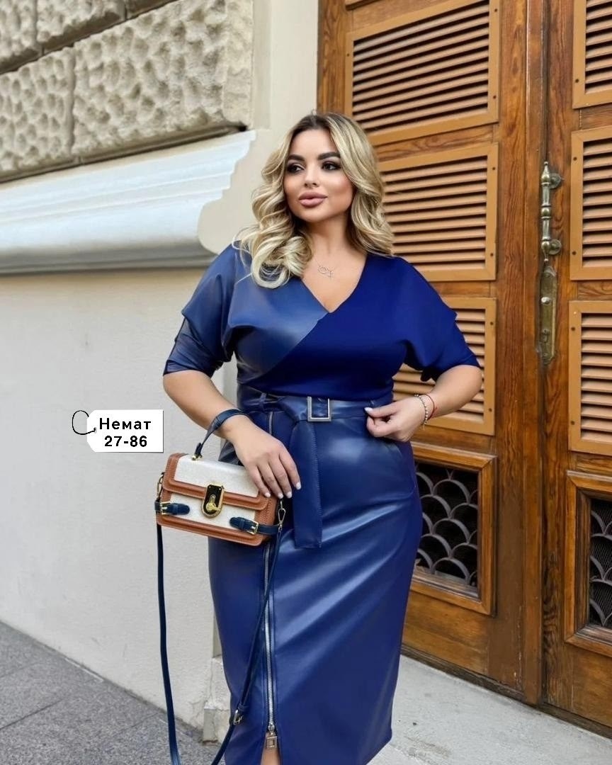 кожаное платье,платье женское,нарядное платье,платье с поясом,платья для полных