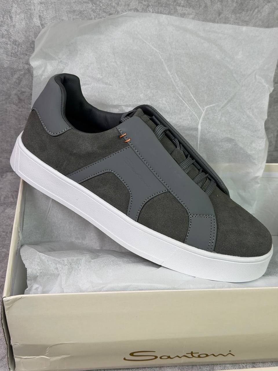 кеды мужские,,кеды santoni серый,кроссовки замшевые,кроссовки santoni