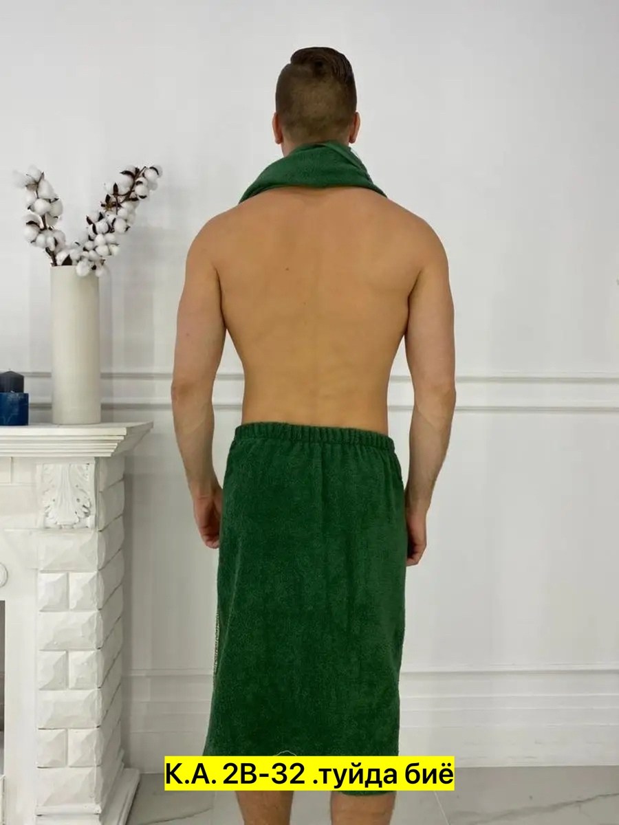 килт банный мужской махровый с полотенцем zufa,полотенце для бани мужское,килт банный мужской махровый с полотенцем,полотенце на липучке для бани мужское,полотенце для бани и сауны