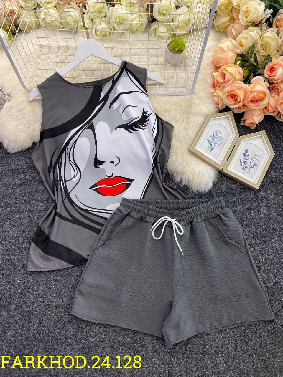 летний женский костюм,женский костюм с шортами,женские летние комплекты,костюм женский,летние костюмы