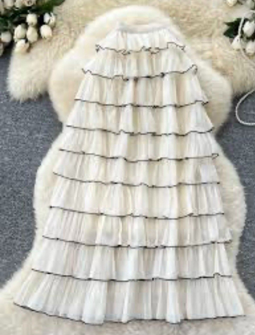 юбка с оборками,юбка,женская длинная юбка,юбка с рюшами,шифоновая юбка