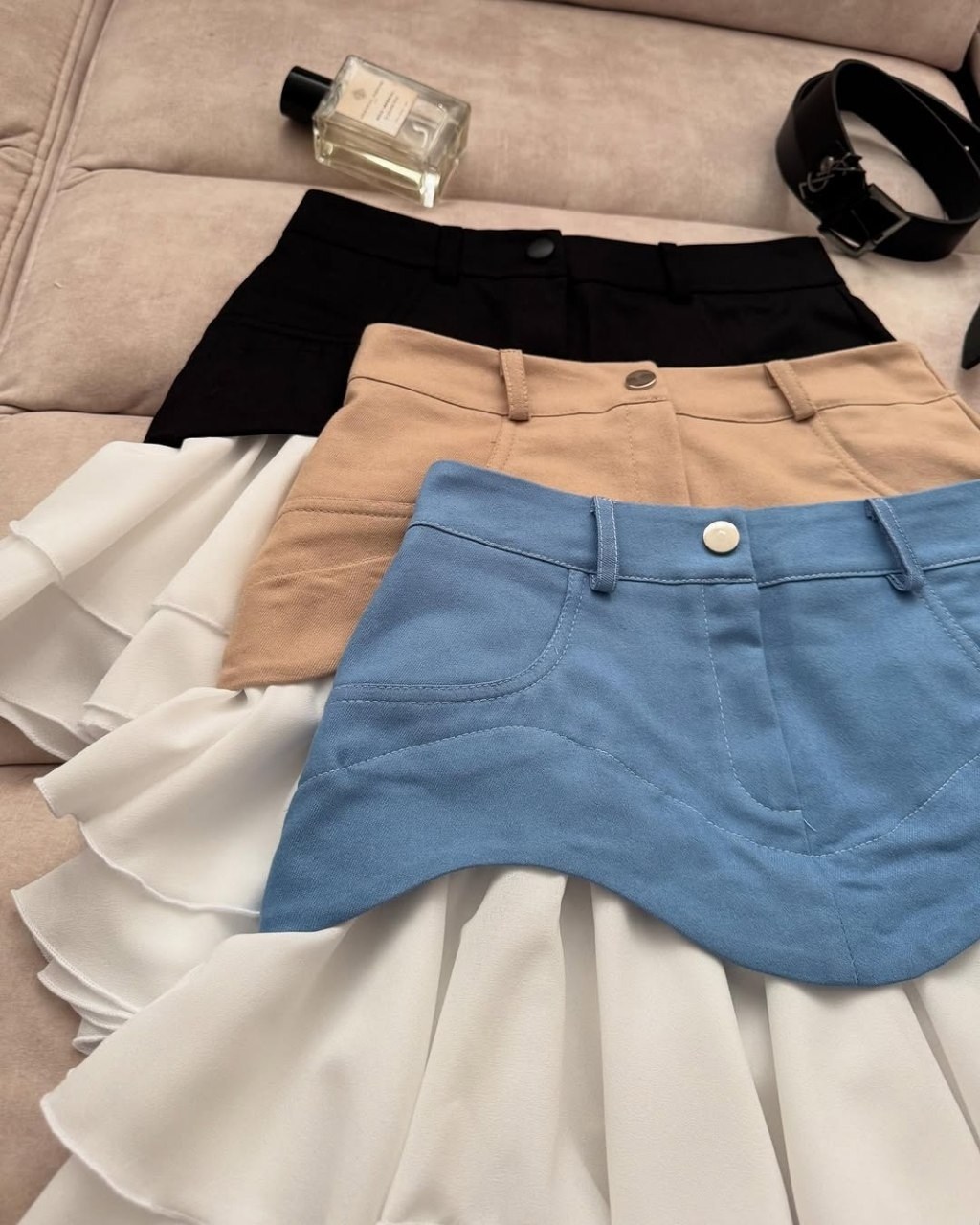 короткая юбка с рюшами,юбка,юбка с оборками,короткая юбка,пояс юбка