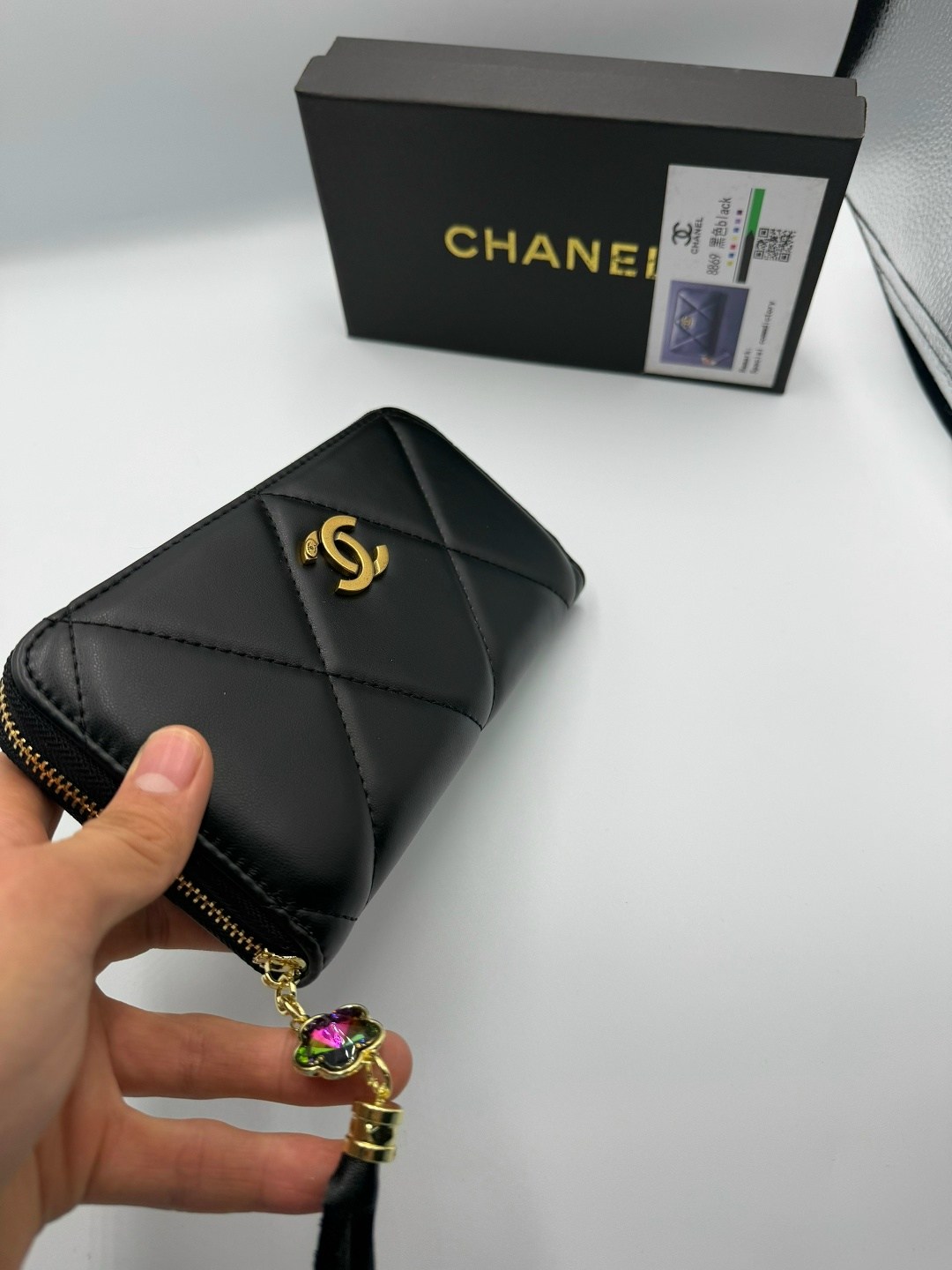 кошелёк chanel,кошелек шанель,женский кошелек chanel,в стиле шанель,кошелек шанель черный