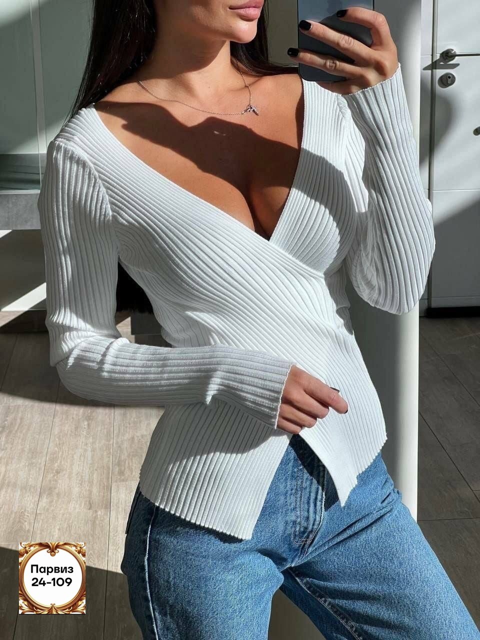 кофта лапша женская,кофта лапша с вырезом на декольте,женская кофта,белая кофта лапша,кофта - лапша женская арт. 11646769