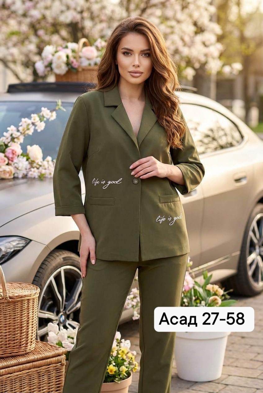 брючный костюм dilana vip 2056 мята_тиффани,бирюзовый костюм женский брючный,костюм двойка женская,брючный костюм,костюм dilanavip 2056 тиффани