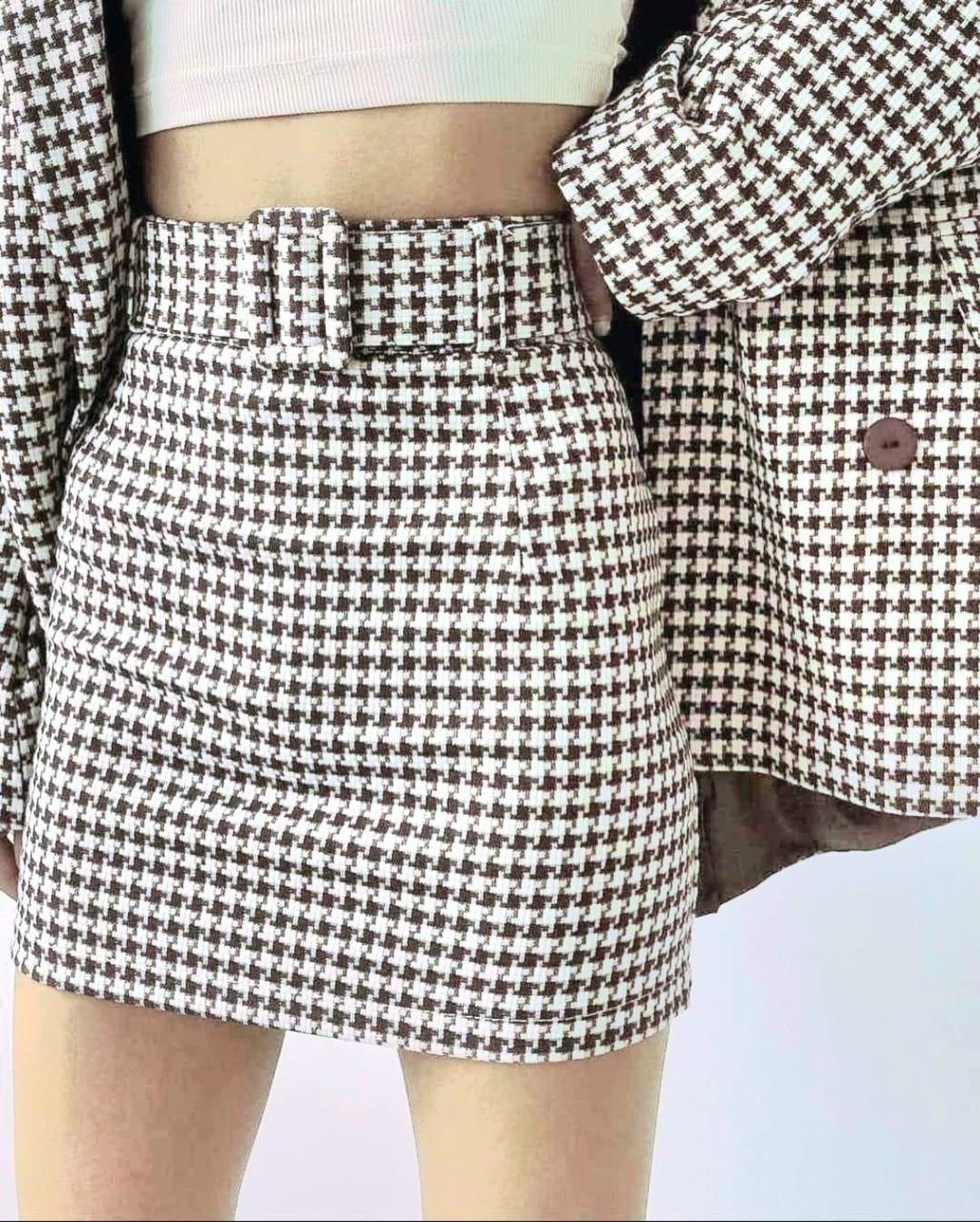 твидовый костюм женский,женские костюмы с юбкой,костюм пиджак и юбка,твидовый костюм с пиджаком оверсайз danab platini,твидовый костюм с мини юбкой