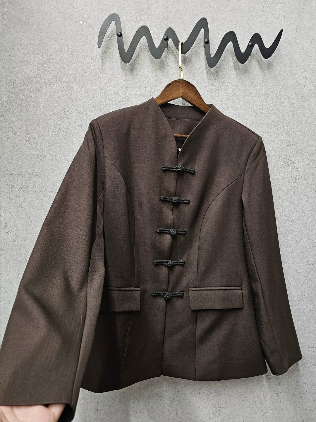 женский однобортный блейзер с косым воротником-стойкой,жакет,пиджак,