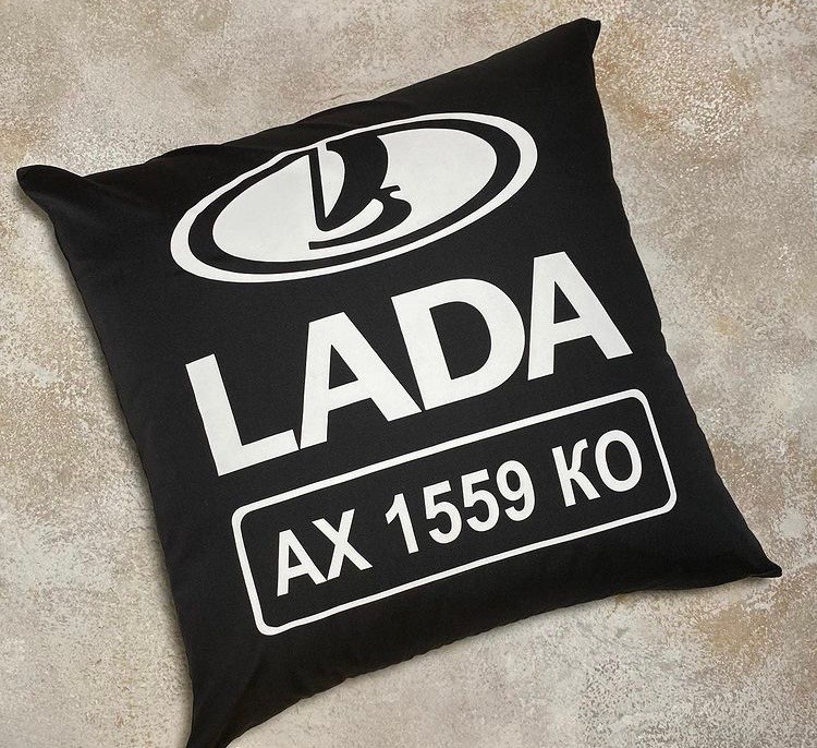 lada подушка,автомобильная подушка с логотипом,подушка лада,подушка в машину с логотипом,автомобильная подушка