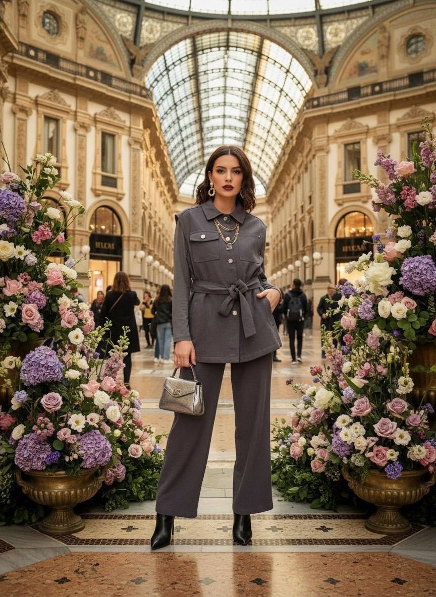 брючный комплект,женские брючные костюмы,брючной костюм,серый брючный костюм,женский костюм с брюками