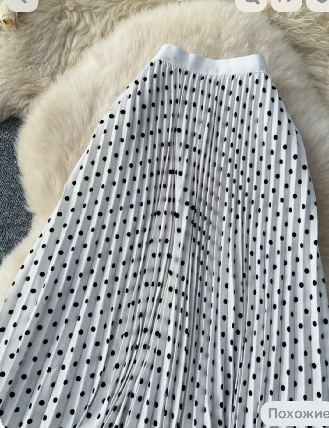 юбка женская плиссированная,женская юбка в горошек,юбка в горошек,плиссированная юбка в горошек,черная юбка в горошек