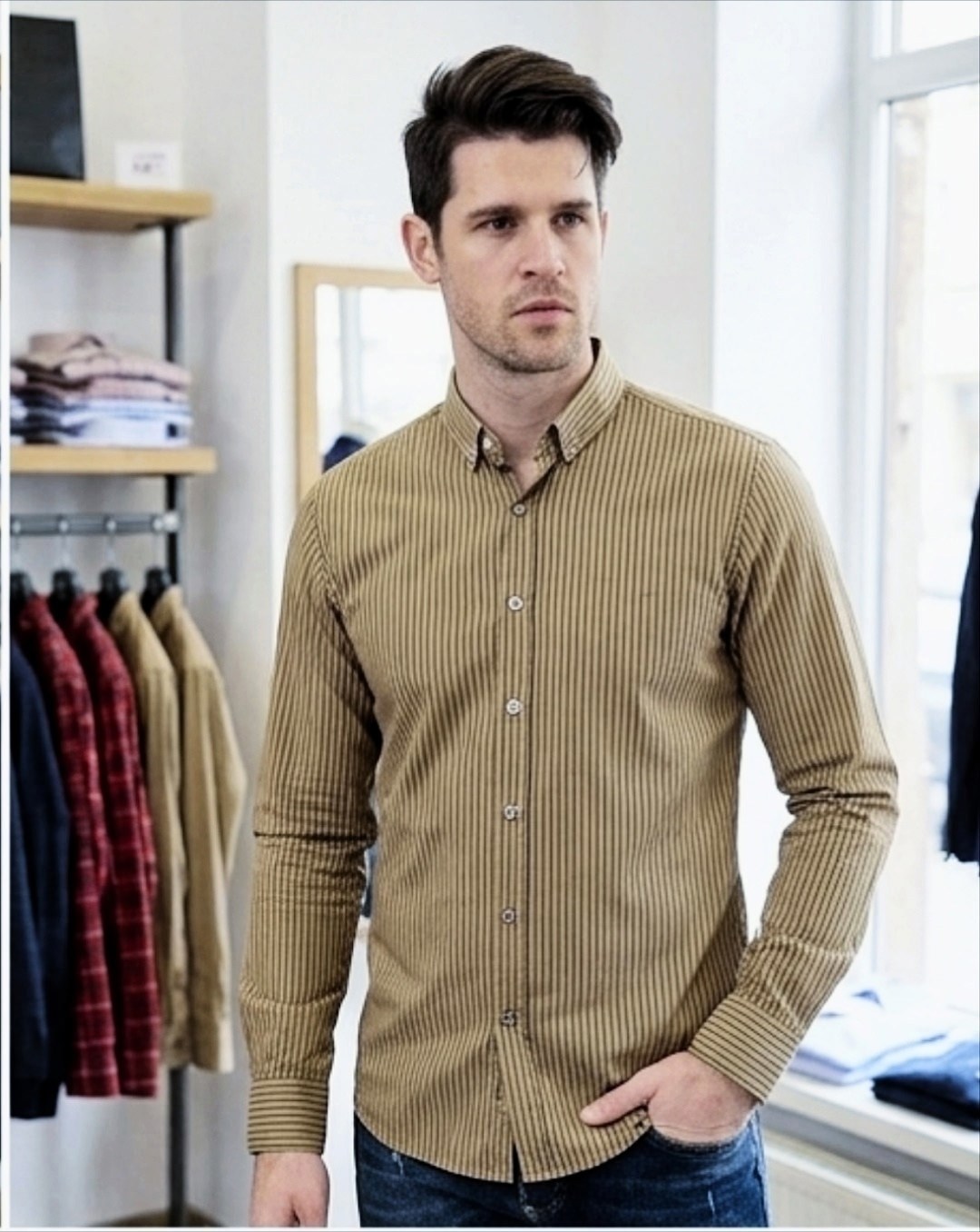 бежевая рубашка,мужская мода,повседневная рубашка,рубашка мужская,рубашка