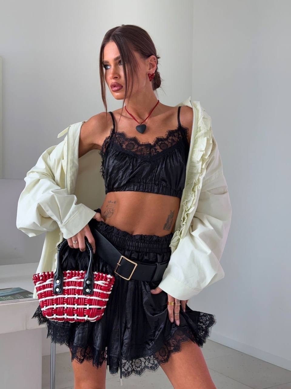 костюм с юбкой и топом,модная ,,женские костюмы