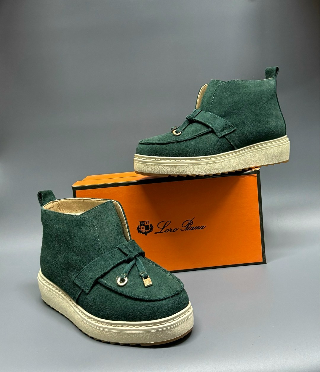 ,замшевые ботинки,зеленые лоферы,женская ,ботинки из натуральной замши