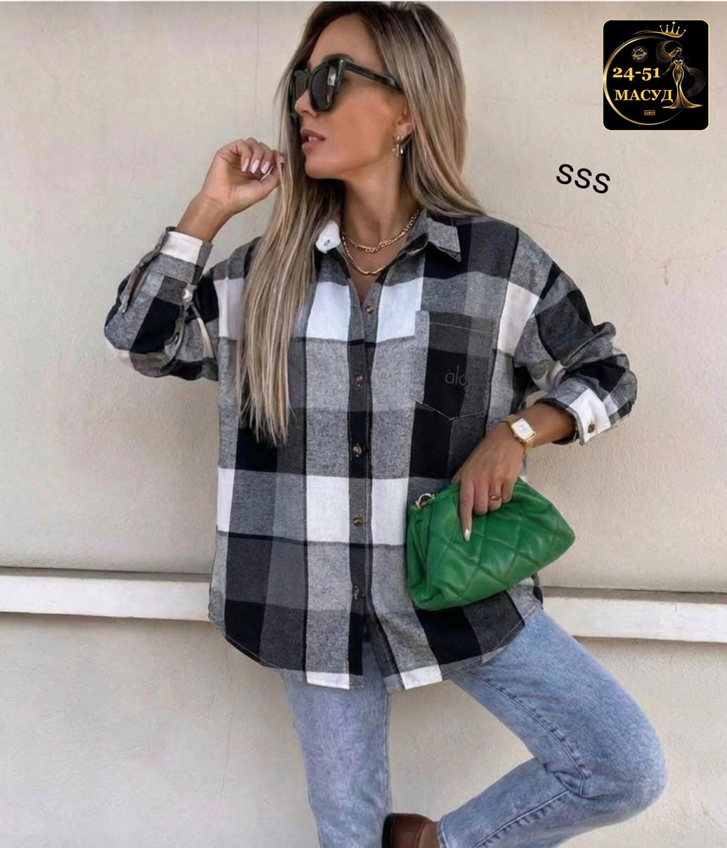 тёплая рубашка в клетку женская оверсайз,рубашка теплая в клетку оверсайз,рубашка женская в клетку оверсайз,рубашка оверсайз в клетку весенняя n.k.style,рубашка в клетку теплая женская