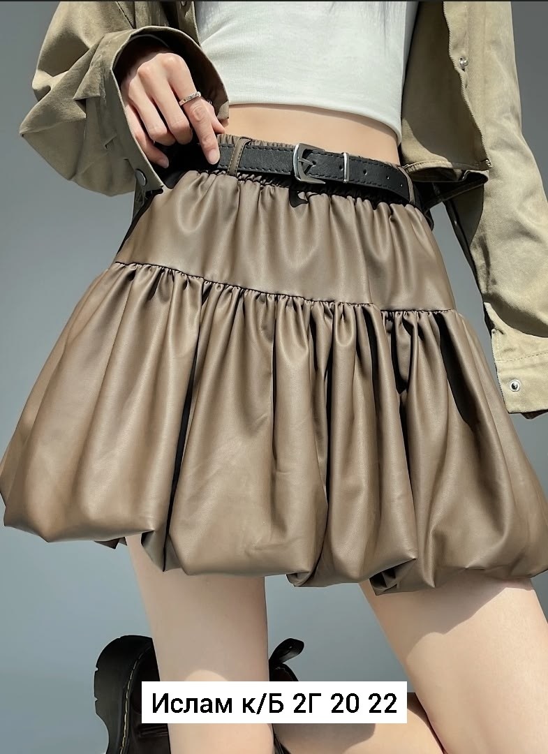 юбка из искусственной кожи,юбка с оборками,юбка кожаная,короткая кожаная юбка,кожаная мини юбка