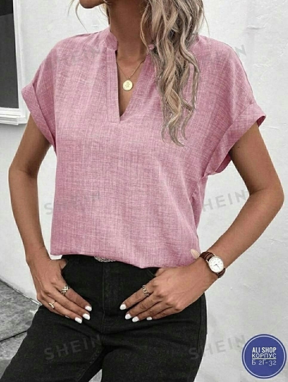 блузка женская,однотонная блузка,блузка модная,блузка с коротким рукавом повседневная в офис amemerci 222309446,модная женская блузка