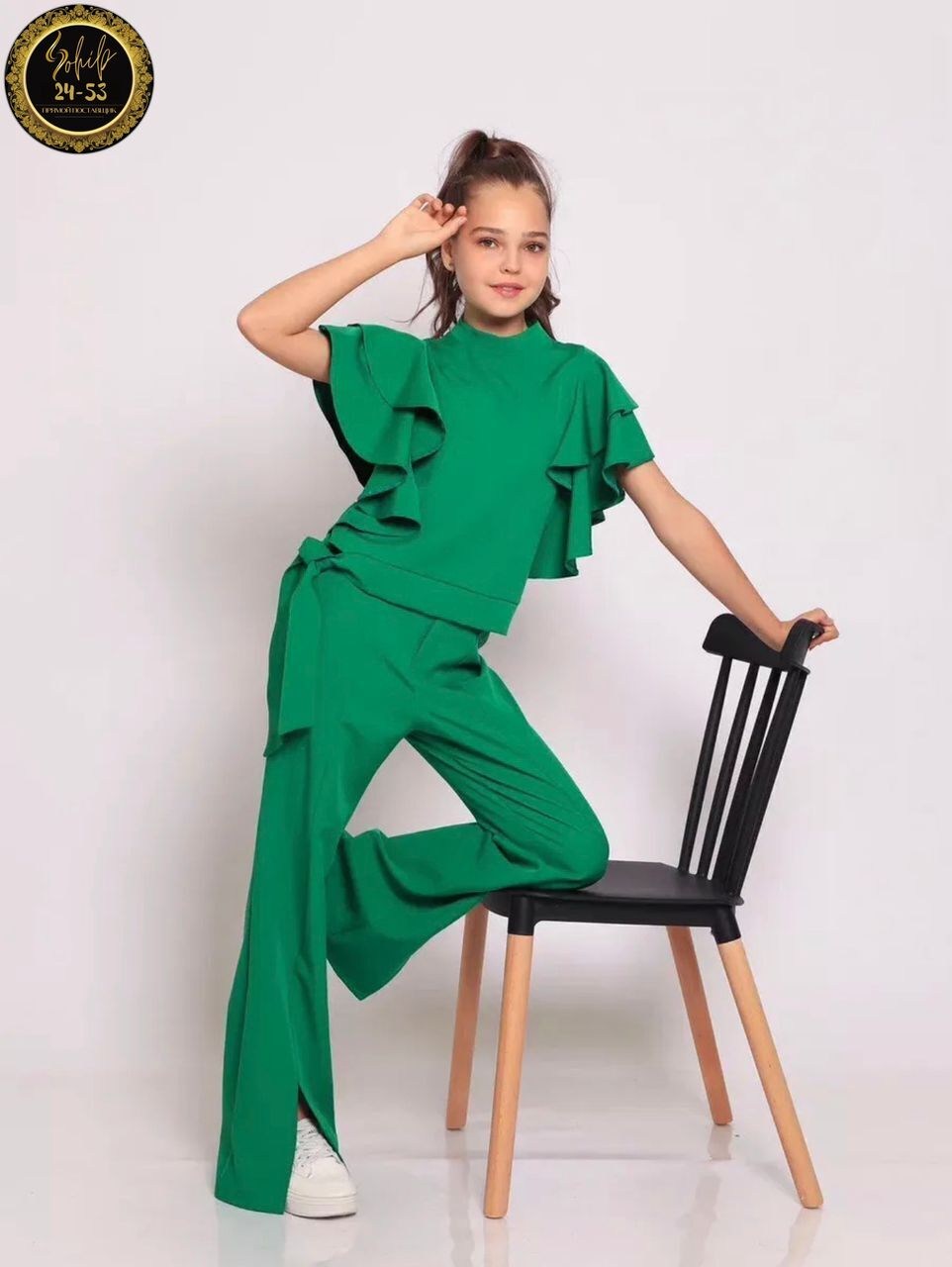костюм брючный,костюм брючный нарядный с воланами для подростка lemada brand,костюм с брюками,костюм брючный нарядный,костюм брючный для девочек