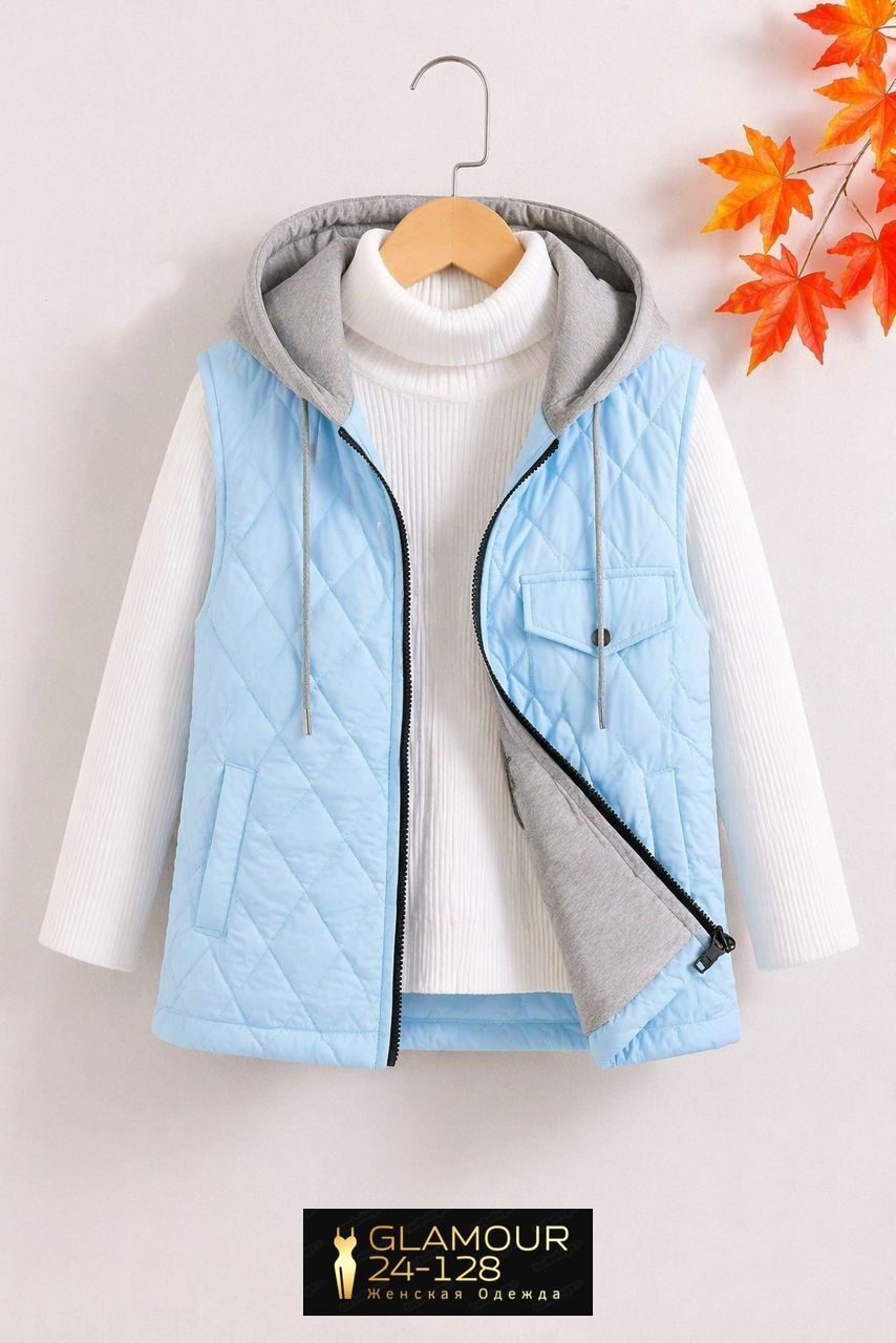 детский жилет,жилетка демисезонная,жилетка для детей,жилет для девочек,жилет с капюшоном