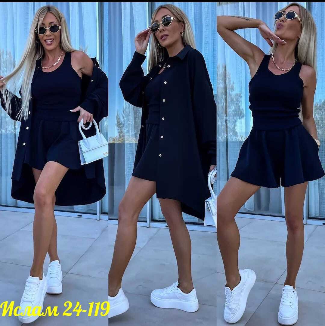 женский костюм с шортами, ,модная ,женские костюмы,костюм тройка женский