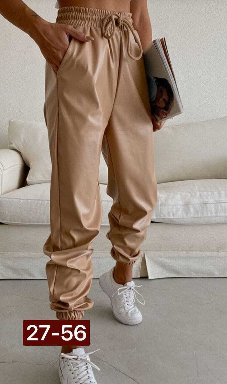 брюки из экокожи женские на флисе,кожаные штаны на флисе женские,штаны кожаные,женские кожаные брюки,брюки кожаные джоггеры