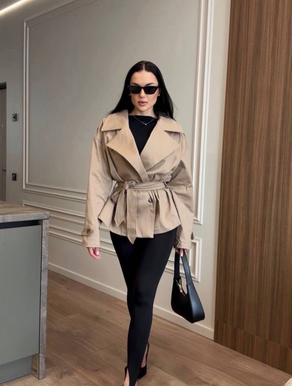 короткий тренч,повседневная куртка,тренч с поясом,тренч,тренч женский