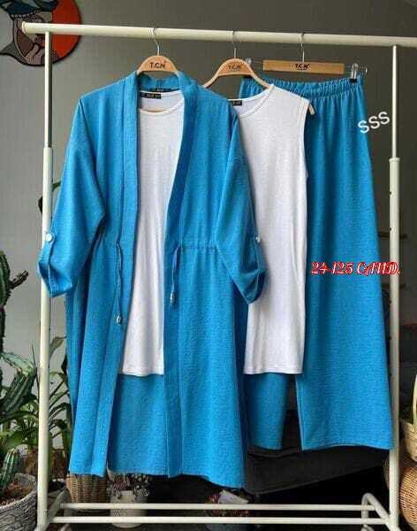 костюм женский тройка,костюм женский,кардиган из футера,голубой кардиган,костюм женский тройка с кардиганом