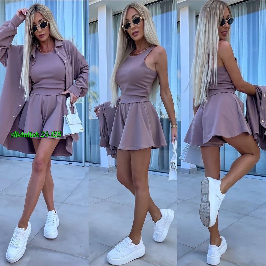 женский костюм с шортами, ,модная ,костюм тройка женский,женские костюмы