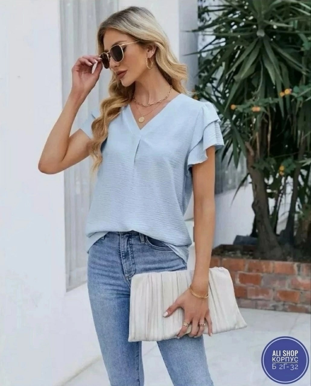 летняя блузка,модная блузка,блузка женская,блузка с коротким рукавом рюши amemerci,блузка с коротким рукавом рюши