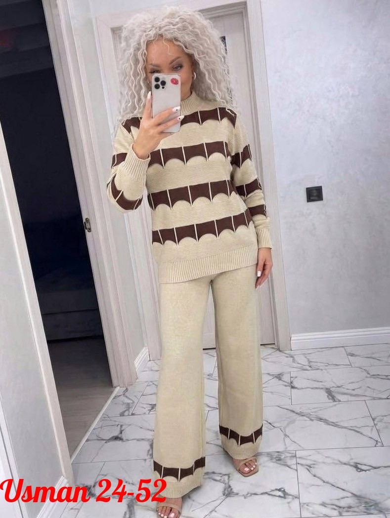 костюм трикотажный вязаный с брюками теплый miss merry jayne 257931571,костюм двойка кашемир,трикотажные костюмы,костюм кашемировый женский брючный,женский костюм