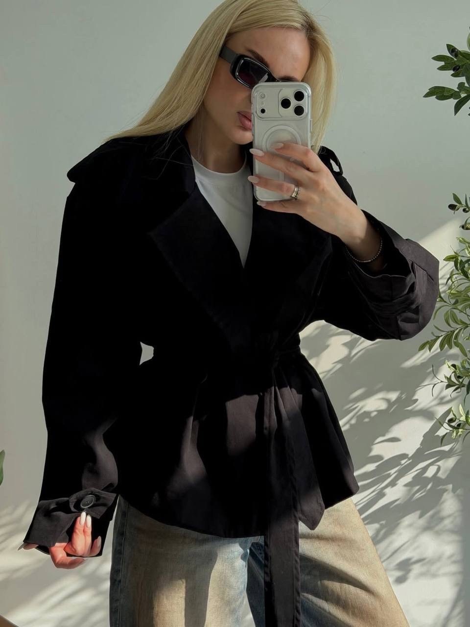 куртка повседневная,стильная куртка,тренч с поясом,тренч