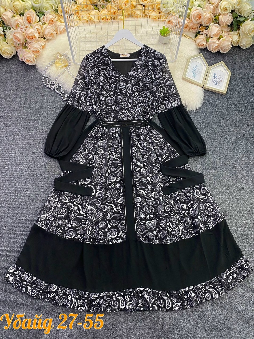 женское платье с принтом,женское длинное платье с принтом,женское платье с длинными рукавами,платья женские длинные,платье женское шифоновое