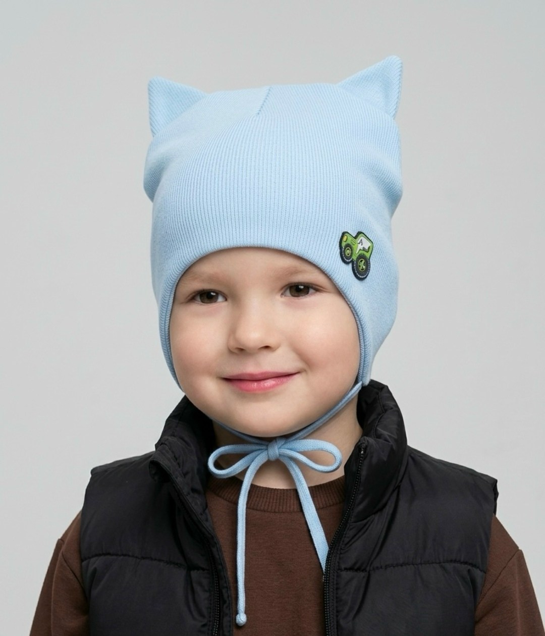 шапка hoh loon цвет: серый,шапка детская,шапка для детей,шапочка детская,шапка для мальчика