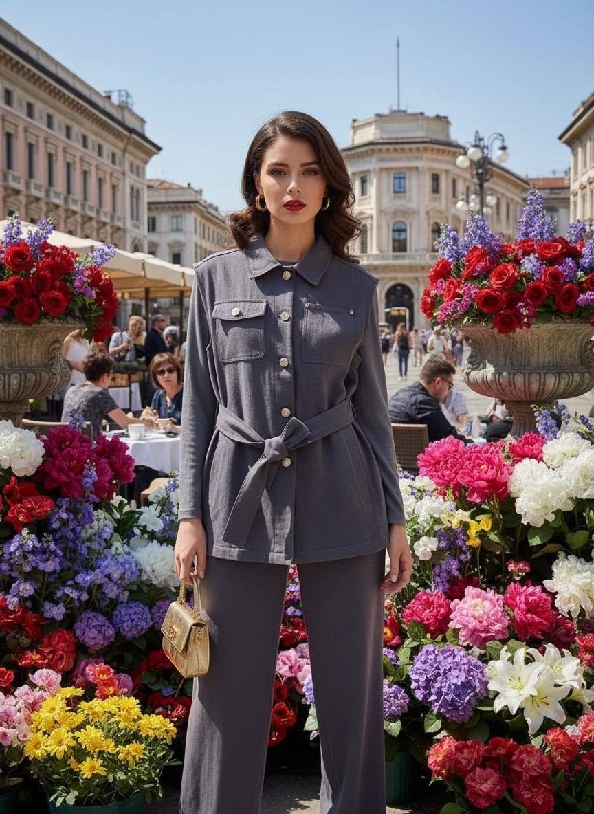 брючный комплект,женские брючные костюмы,брючной костюм,серый брючный костюм,женский костюм с брюками