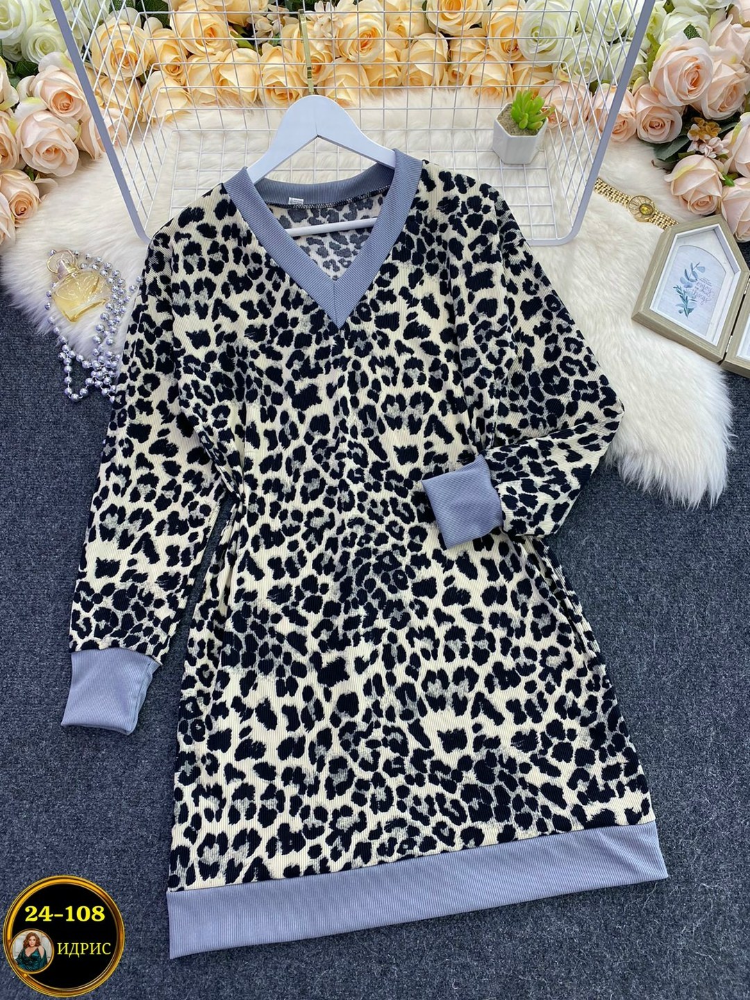 платье с леопардовым принтом,туника женская,платье туника женская,туники из леопардовой ткани,платье туника