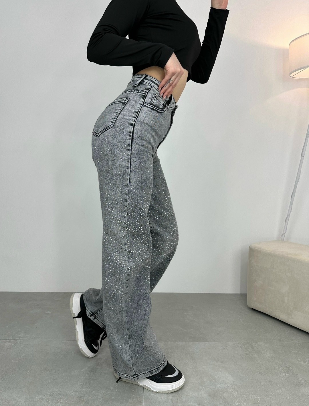 женские джинсы,серые джинсы женские палаццо,джинсы прямые,широкие джинсы,джинсы палаццо