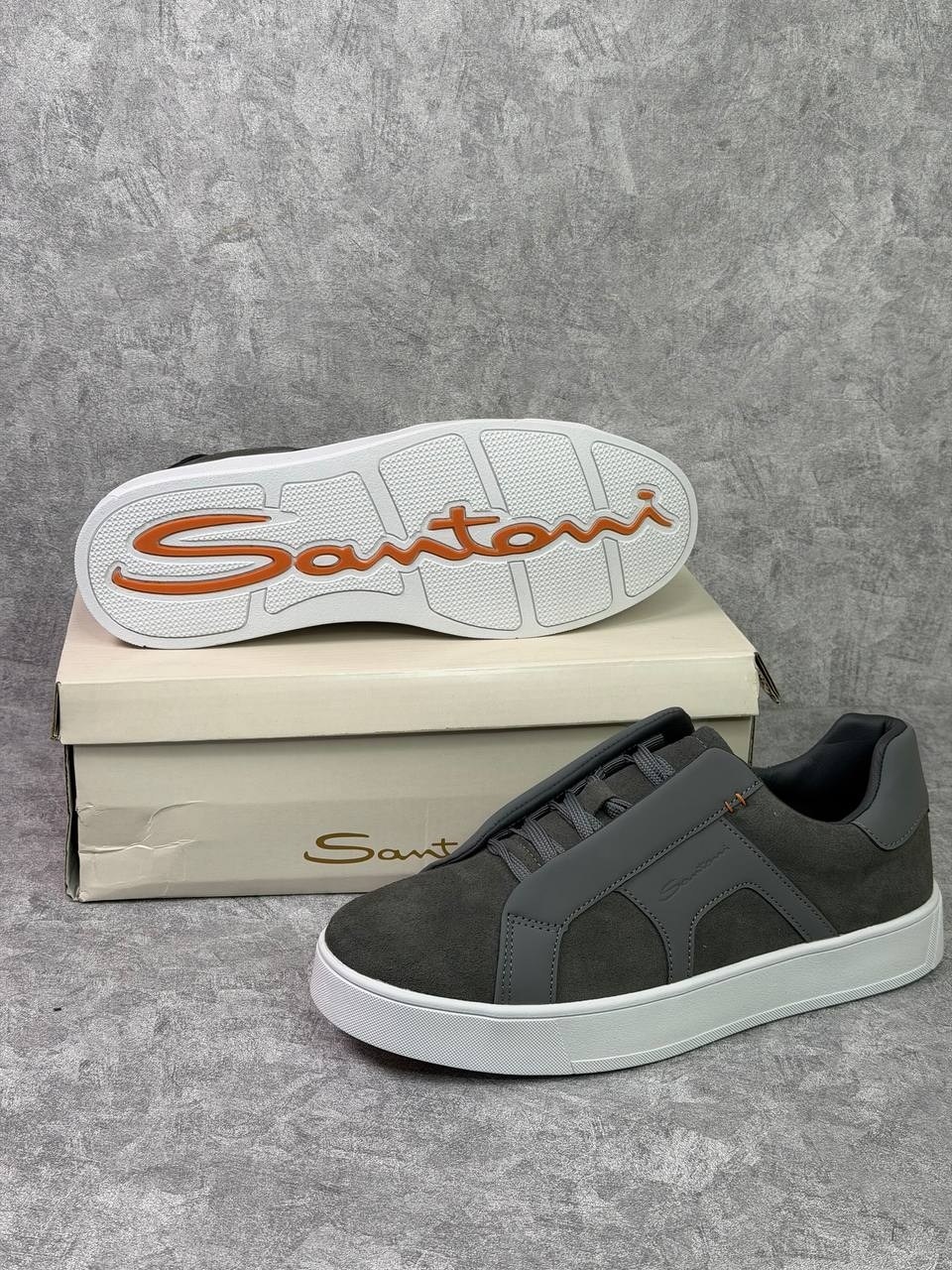 кеды мужские,,кеды santoni серый,кроссовки замшевые,кроссовки santoni