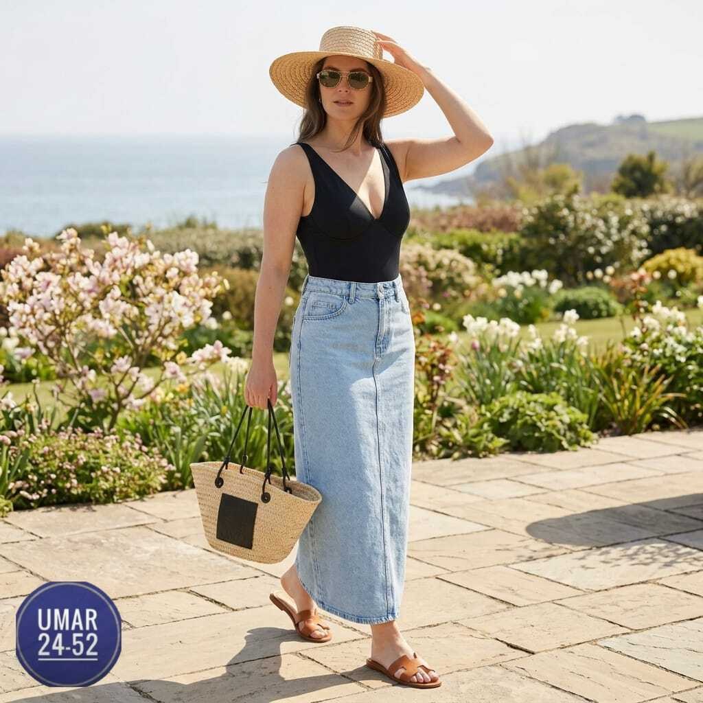 юбка джинсовая,длинная джинсовая юбка,модные образы,джинсовая юбка миди,юбка на лето