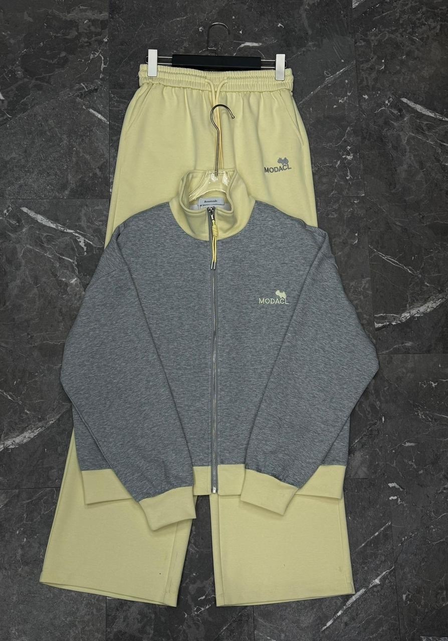 спортивный костюм женский,спортивный костюм женский на флисе,спортивный костюм,костюм спортивный на флисе leo.ni цвет светло-серый,оверсайз спортивный костюм