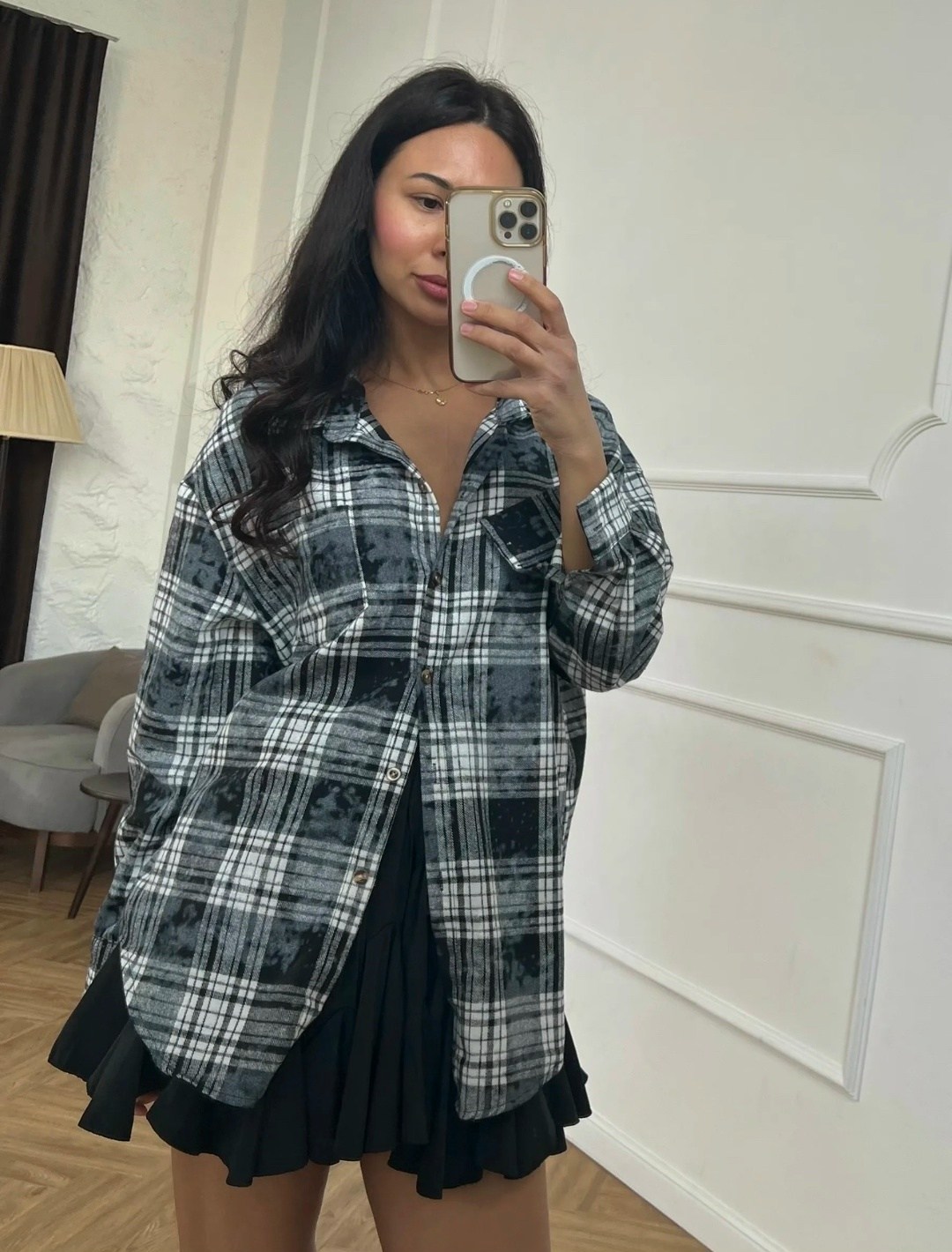 клетчатая рубашка,рубашка в клетку женская,рубашка в клетку,рубашка в клетку оверсайз женская,рубашка miu miu оверсайз в клетку варенка