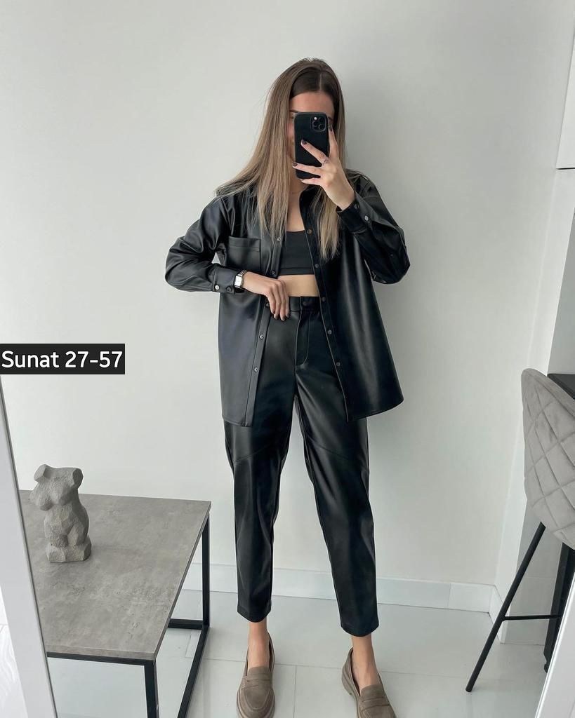 костюм женский,костюм двойка женский,женские брючные костюмы,костюм из экокожи,кожаный брючный костюм женский