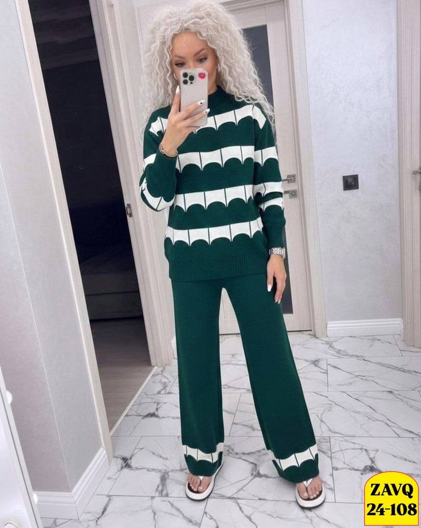костюм трикотажный вязаный с брюками теплый miss merry jayne 257931571,вязаный костюм женский,костюм женский,трикотажный костюм с брюками и кофтой в полоску aisha comfort,трикотажный костюм с брюками