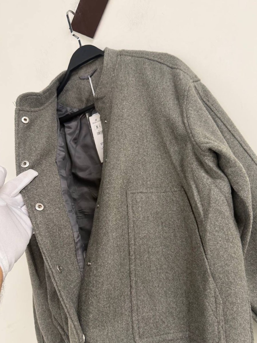 куртка,куртка-бомбер из шерсти серого цвета new look,куртка мужской,бомбер серый,кашемировая куртка loro piana