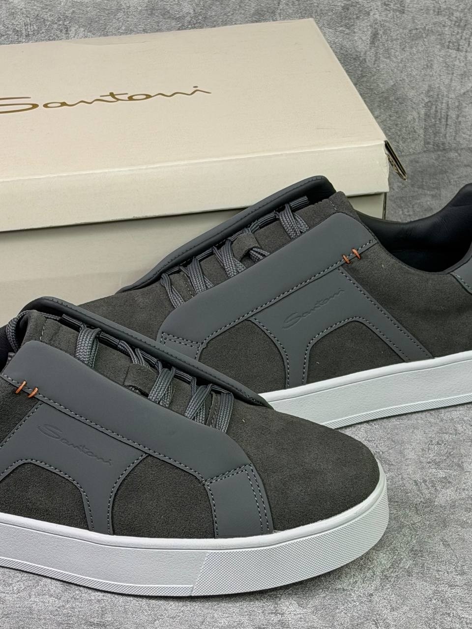 кеды мужские,,кеды santoni серый,кроссовки замшевые,кроссовки santoni