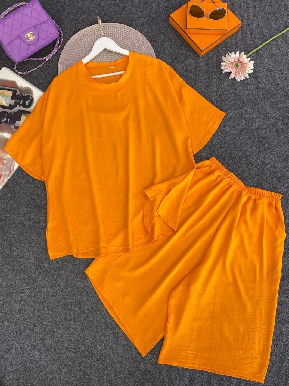 женский костюм двойка,костюм двойка,летний женский костюм,летние костюмы,костюм оранжевый