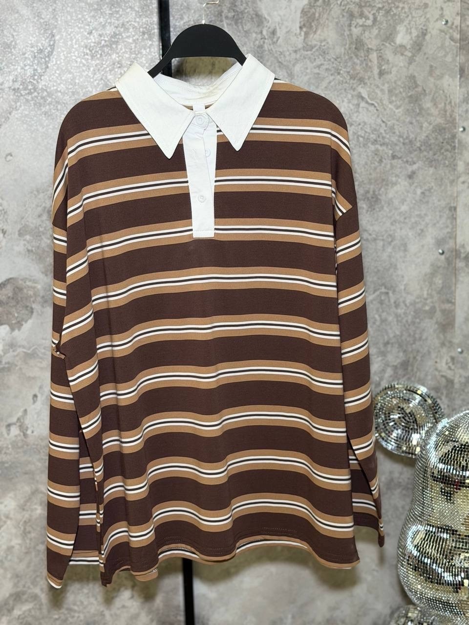 женская кофта,джемпер женский,поло свитер,полоска кофта поло женское,кофта в полоску женская