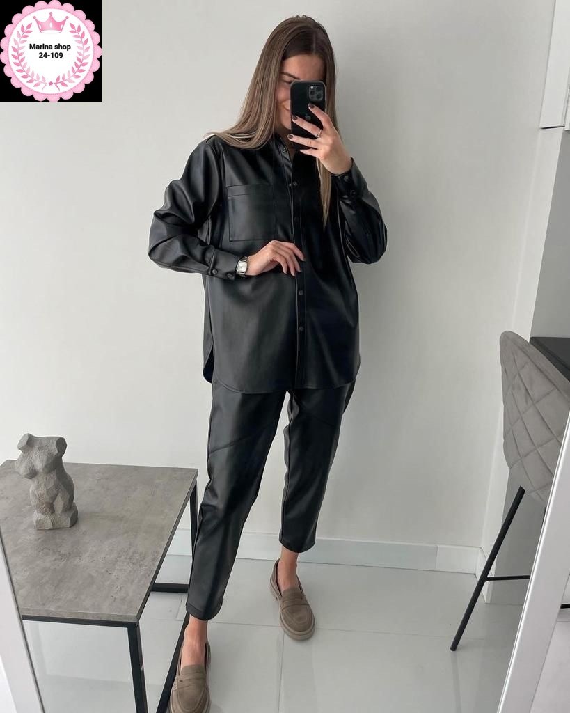 костюм женский,костюм двойка женский,костюм из экокожи,женские брючные костюмы,кожаный брючный костюм женский