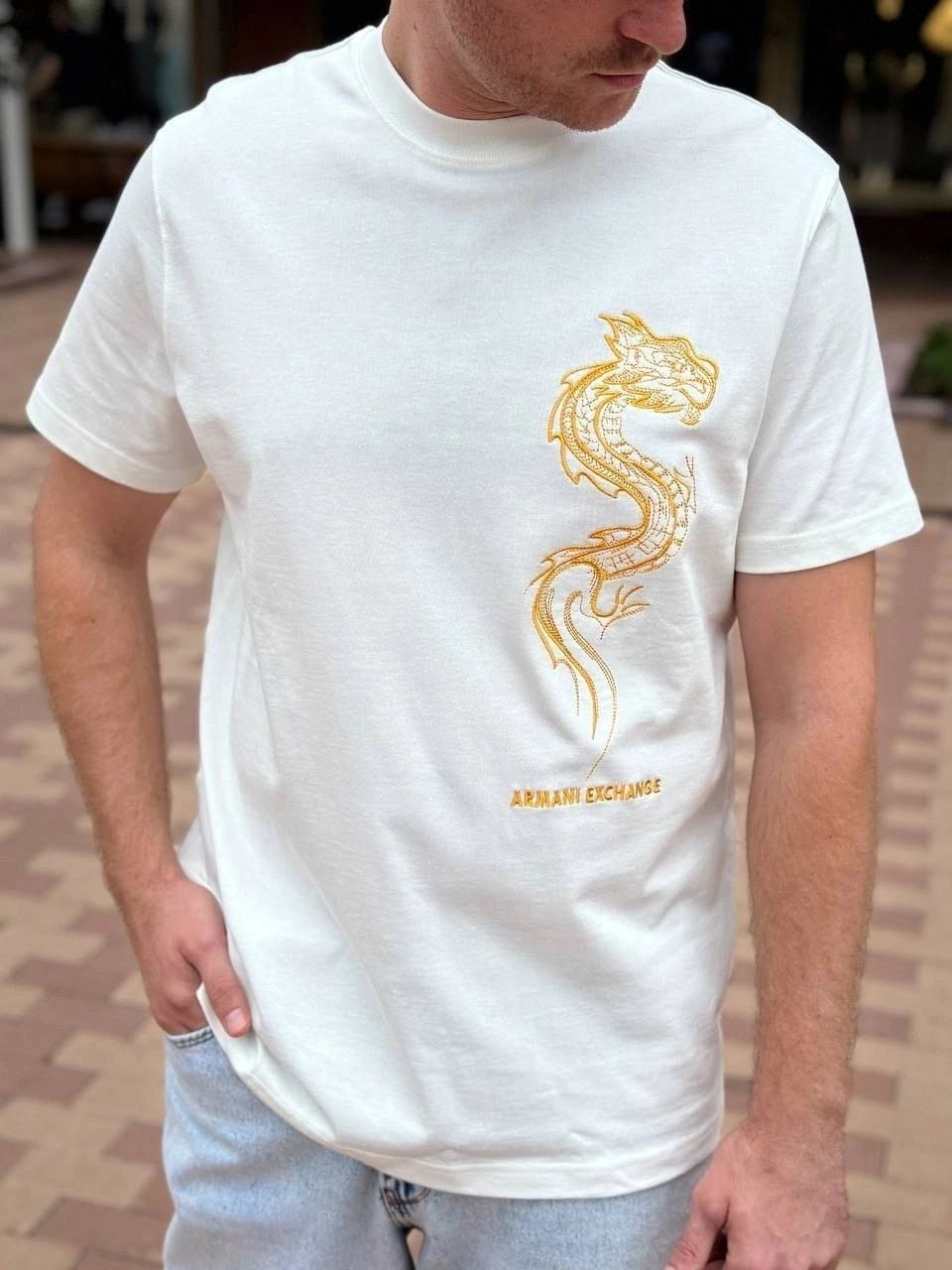 футболки мужские,футболка с драконом,белая мужская футболка,футболка с китайским драконом,футболка с принтом китайский дракон