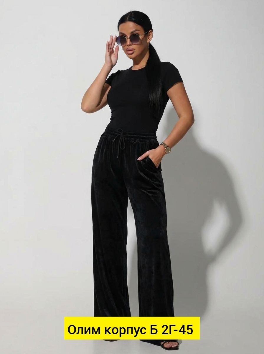 брюки широкие велюровые с высокой посадкой banvanshop,брюки велюровые широкие с высокой посадкой,брюки велюр,вельветовые брюки палаццо с начесом s-style,широкие велюровые брюки палаццо s-style 2043139