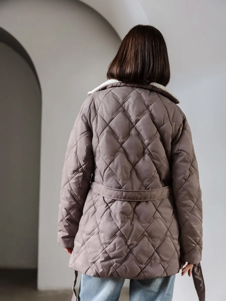 пальто с капюшоном стеганое демисезонное comokod woman,куртка женская демисезонная удлиненная,демисезонная куртка,женская демисезонная куртка,куртка женская