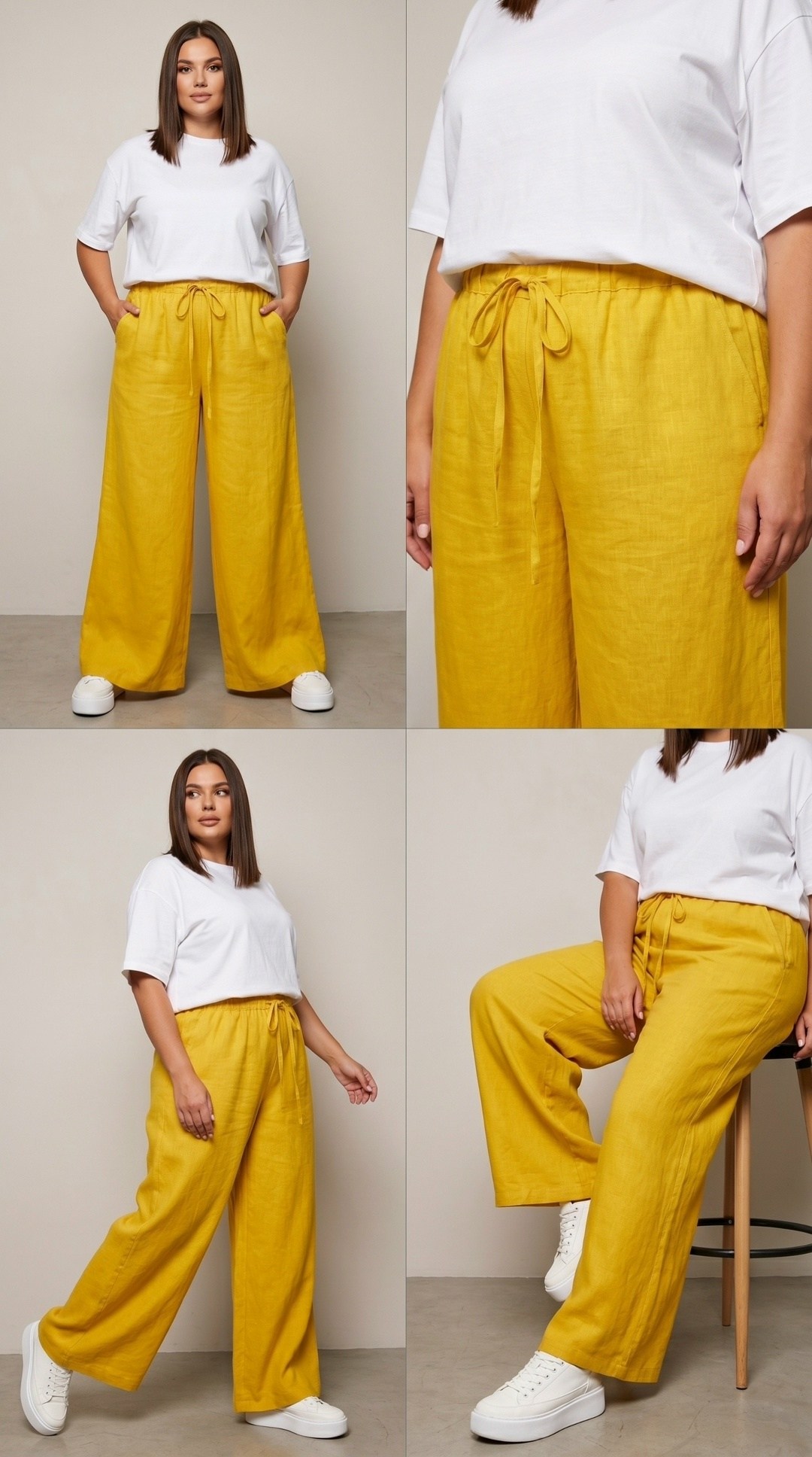 брюки льняные,красные брюки палаццо,брюки с широкими штанинами,широкие брюки,брюки женские